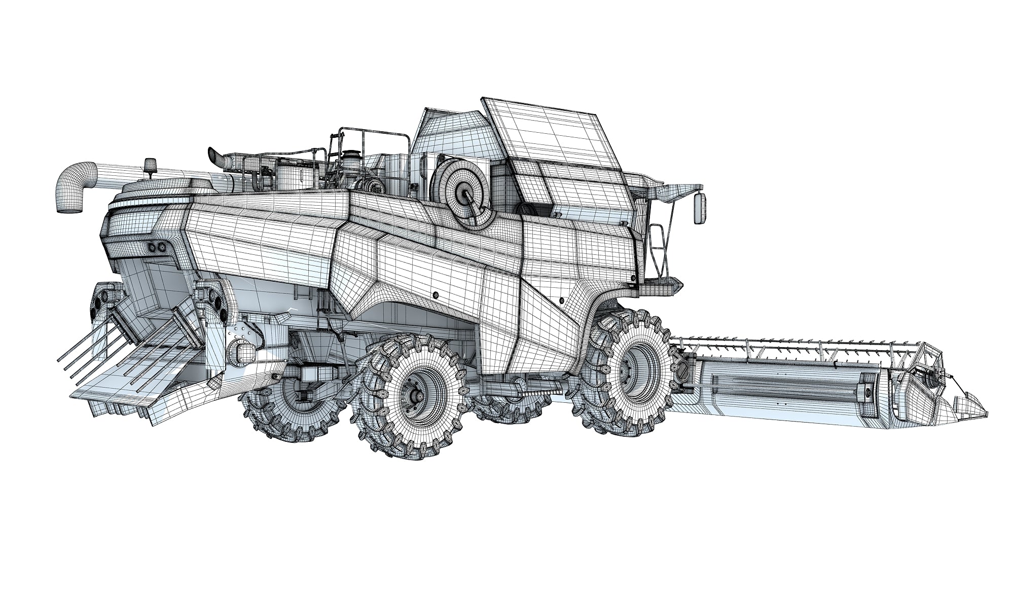 Combine Harvester 3D Model