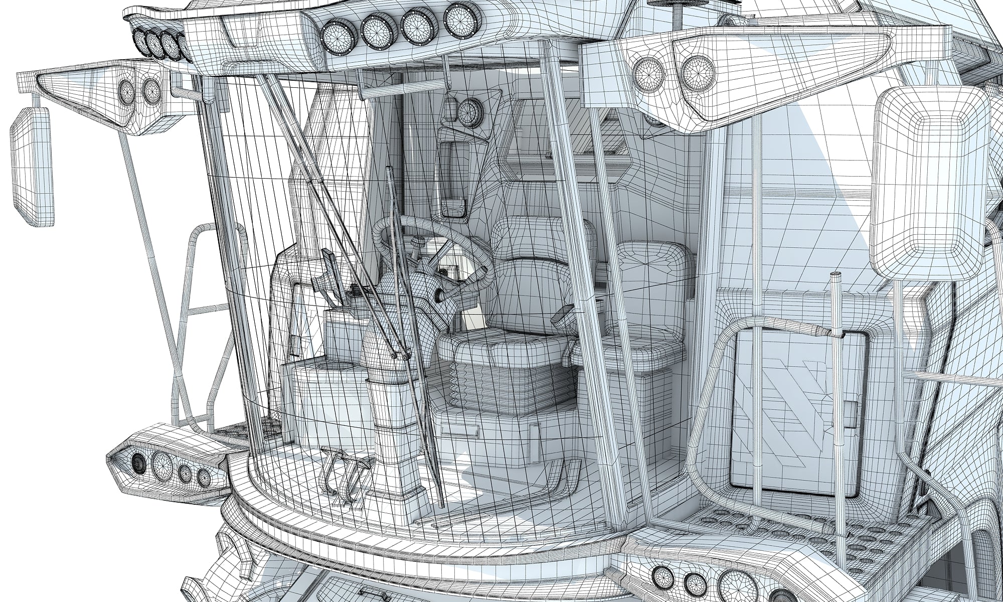 Combine Harvester 3D Model