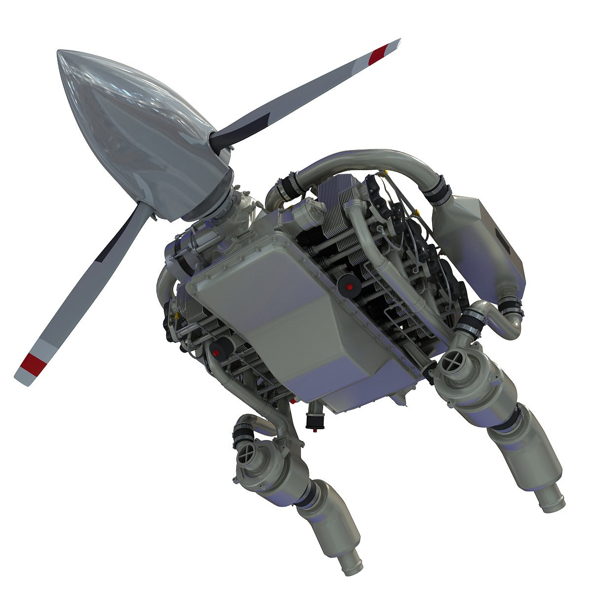 Continental Aircraft Engine 3D Model