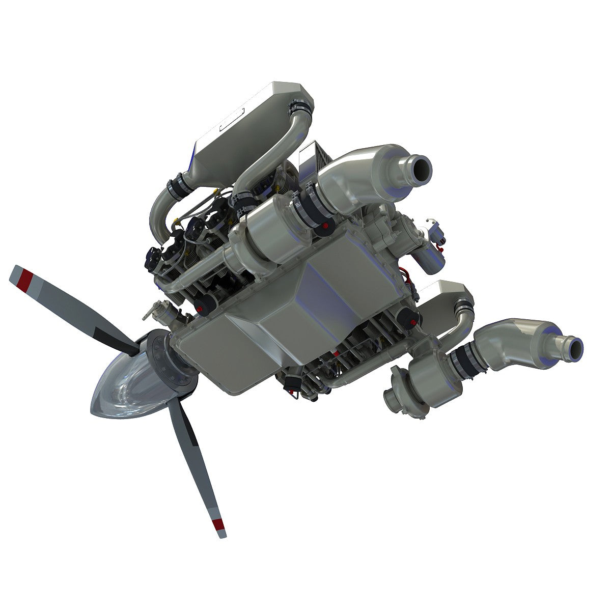 Continental Aircraft Engine 3D Model
