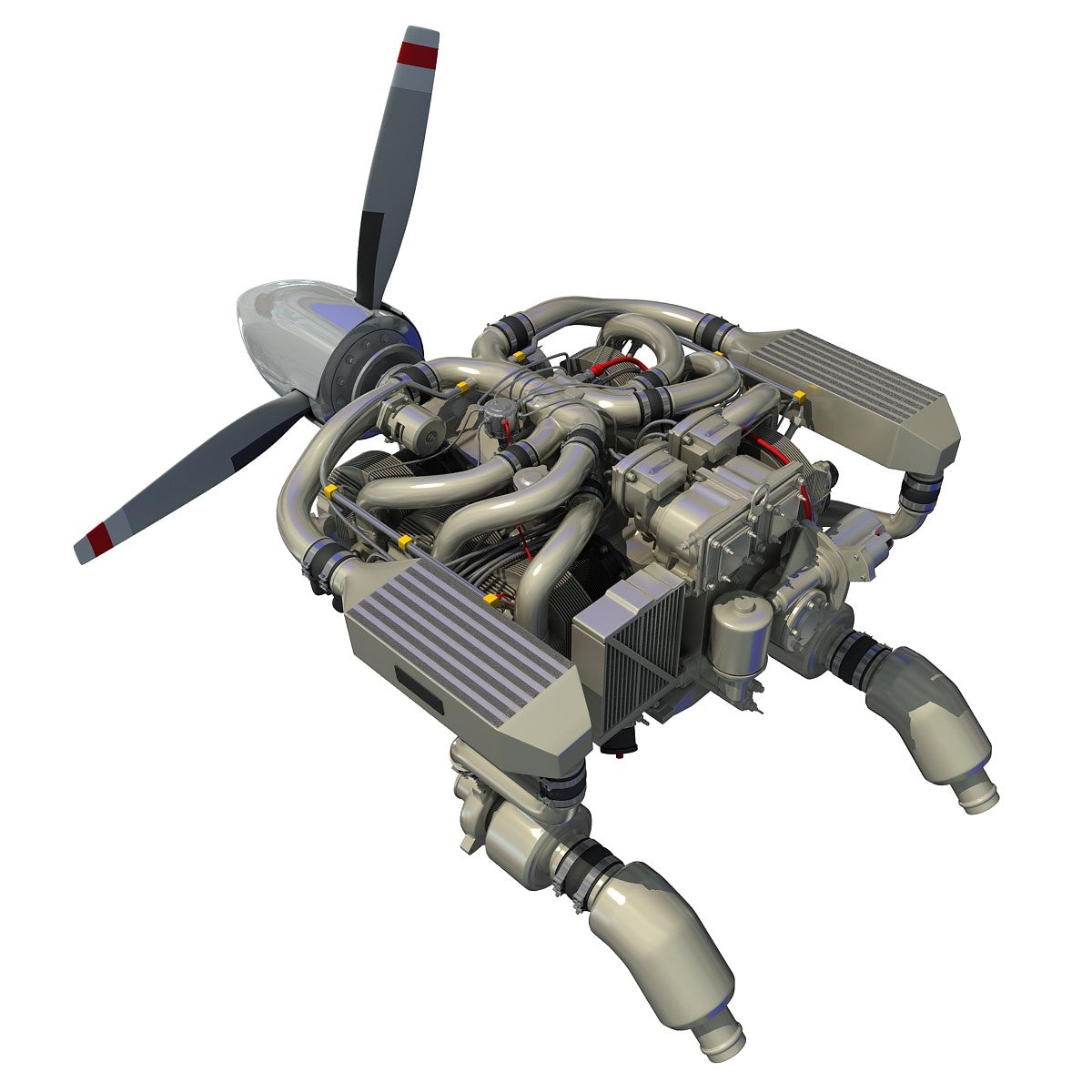 Continental Aircraft Engine 3D Model
