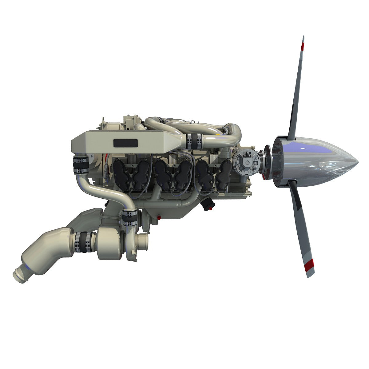 Continental Aircraft Engine 3D Model