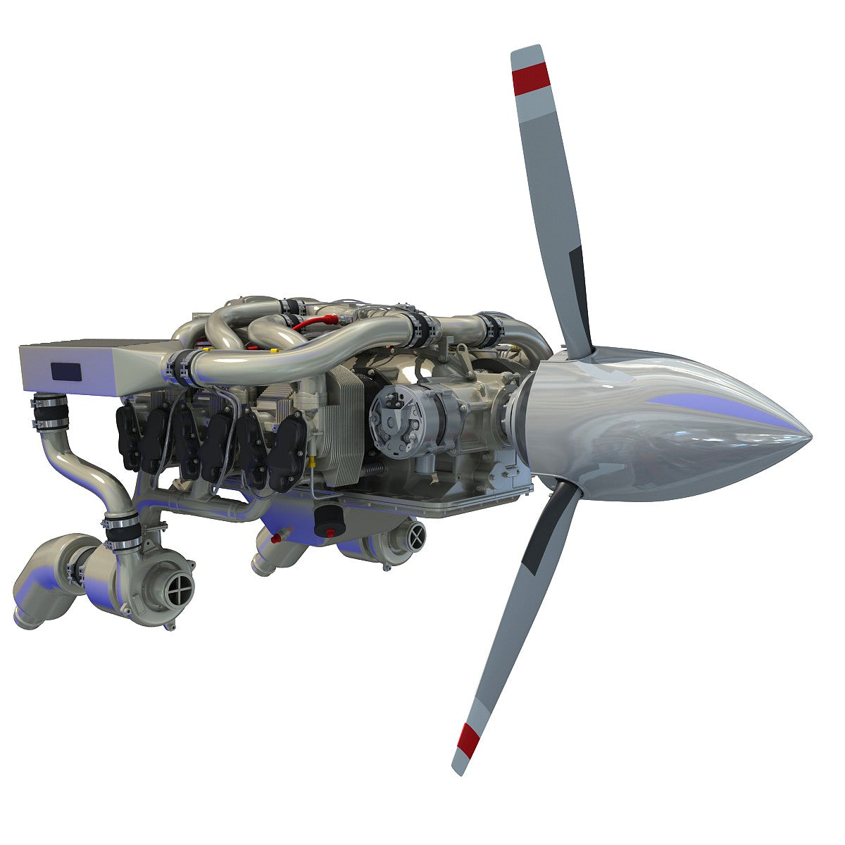 Continental Aircraft Engine 3D Model