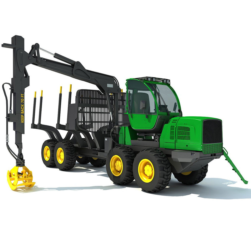 Forwarder Forestry 3D Model