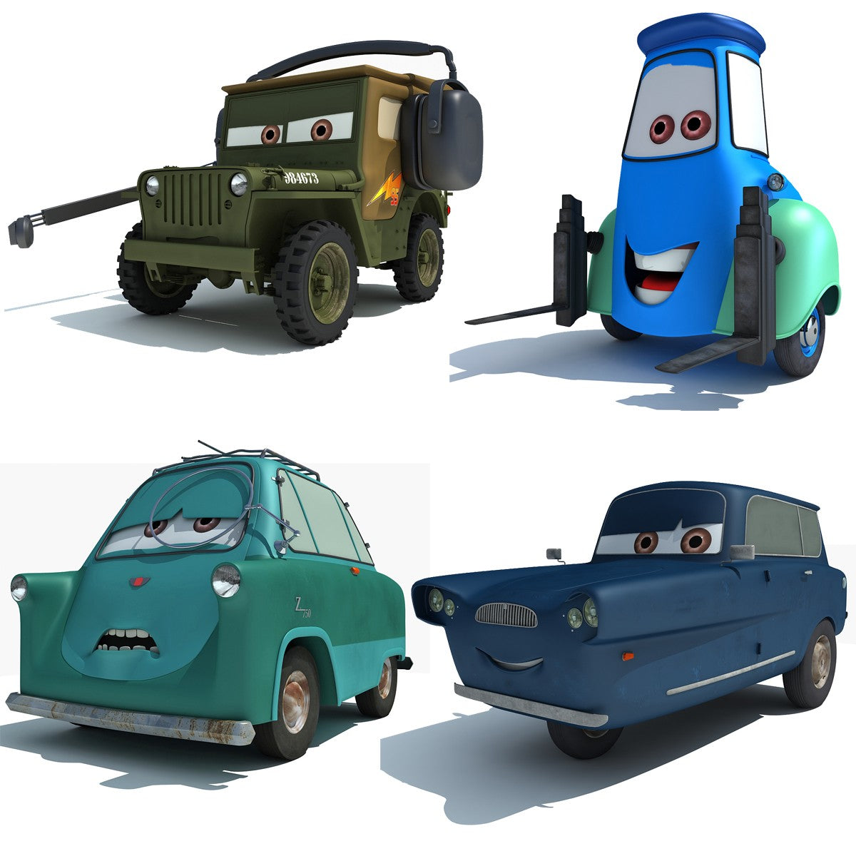 Cars 2 3D Models