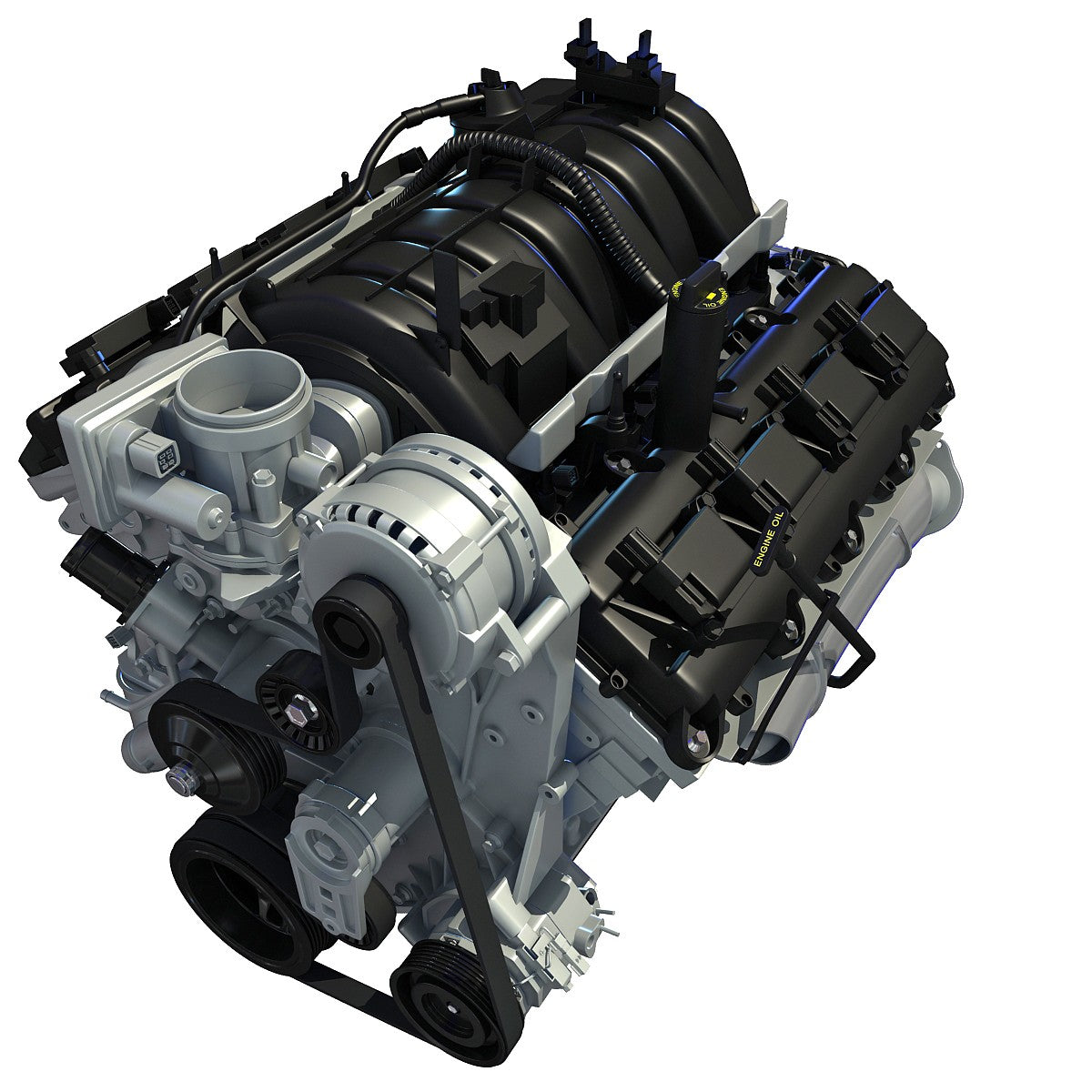 Dodge Engine Features Dodge Ram 1500 V8 Auto Engine 3D Model – 3D Horse