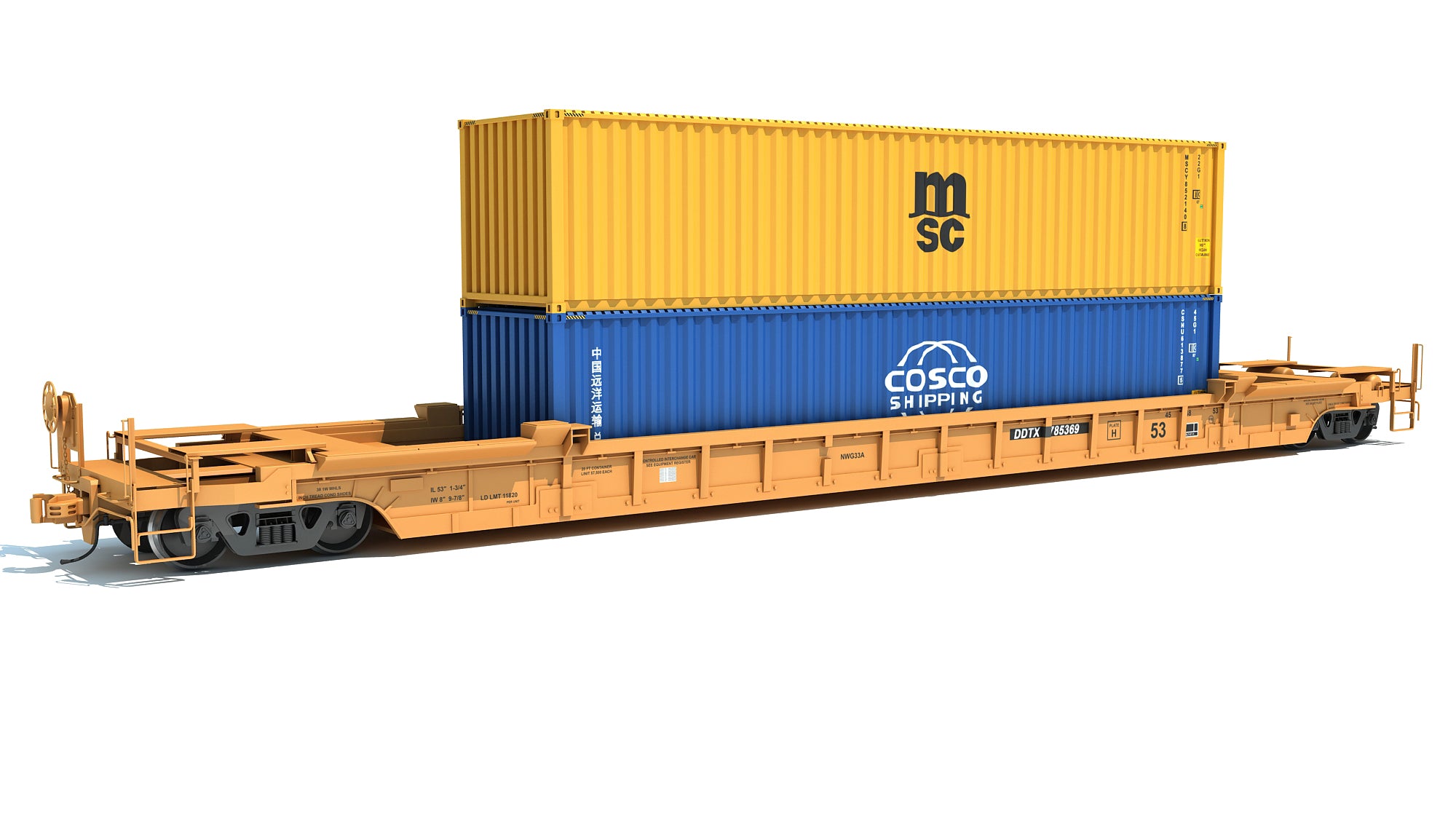 Railroad Double Stack Car