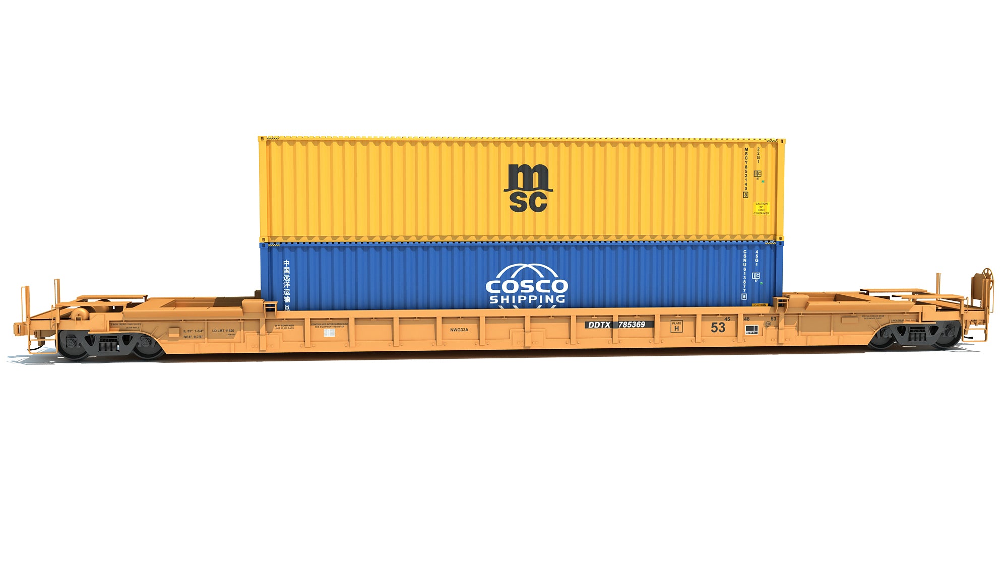 Railroad Double Stack Car
