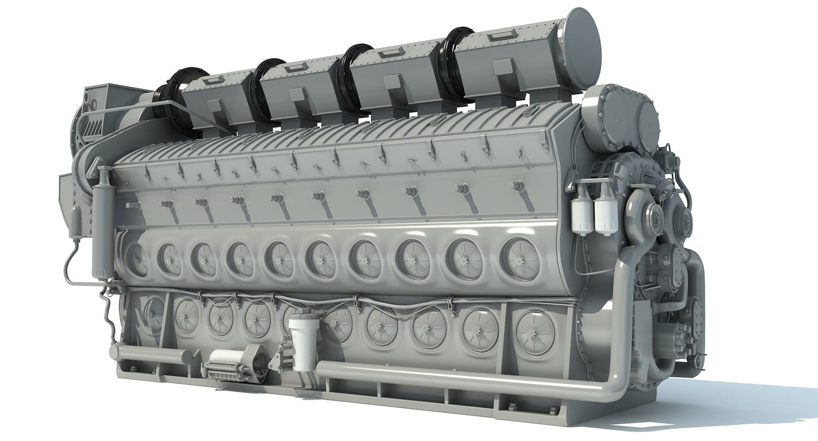 EMD Locomotive Engine 3D Model