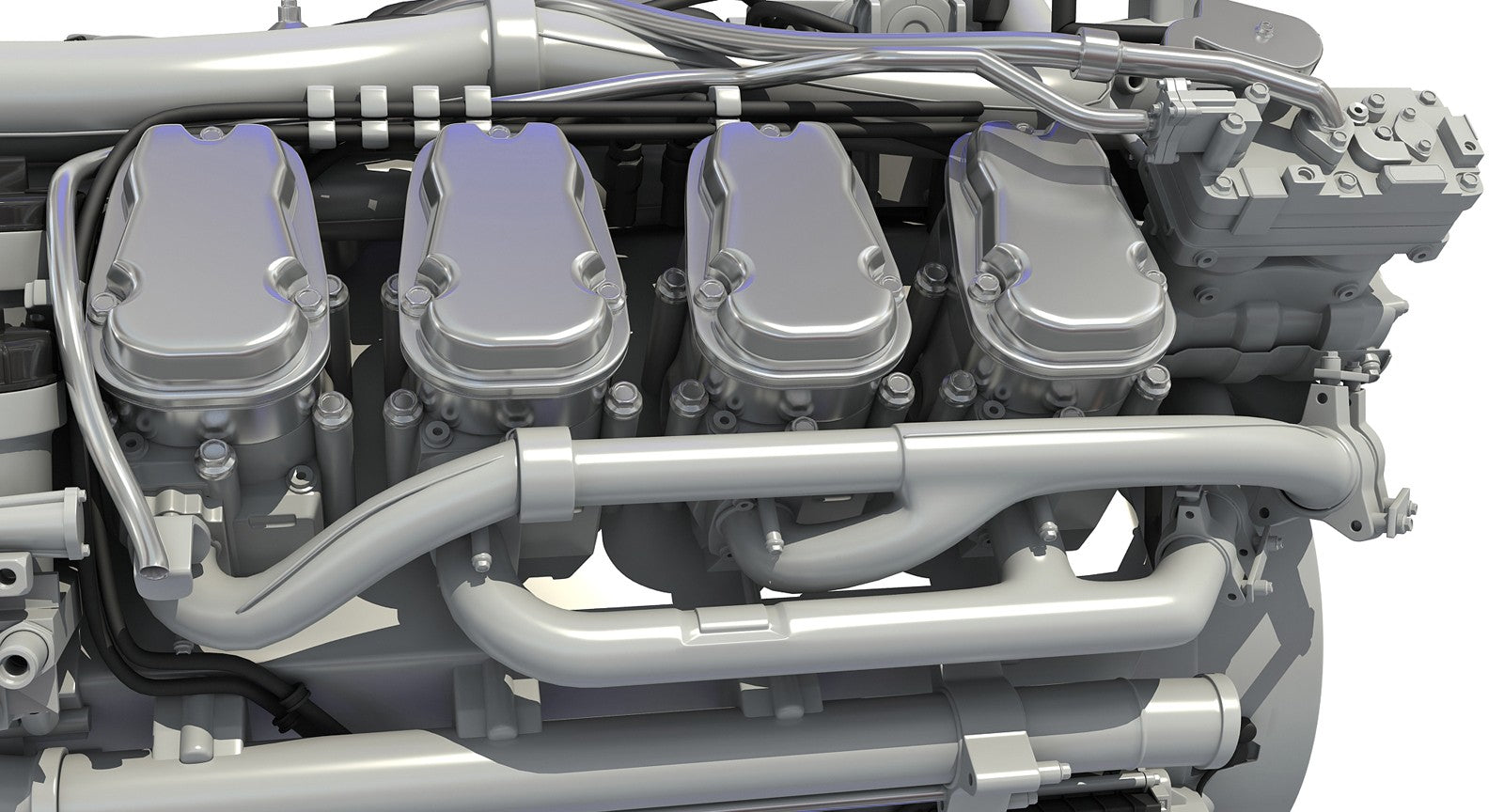 Euro 6 Diesel Engine 3D Model