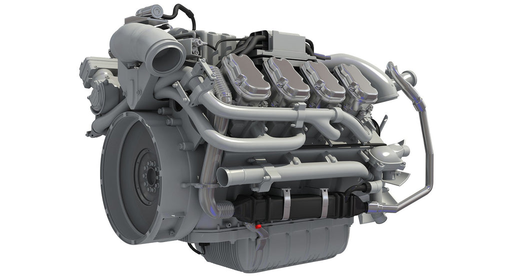 Euro 6 Diesel Engine 3D Model