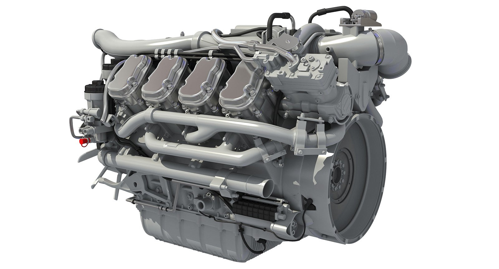 Euro 6 Diesel Engine 3D Model