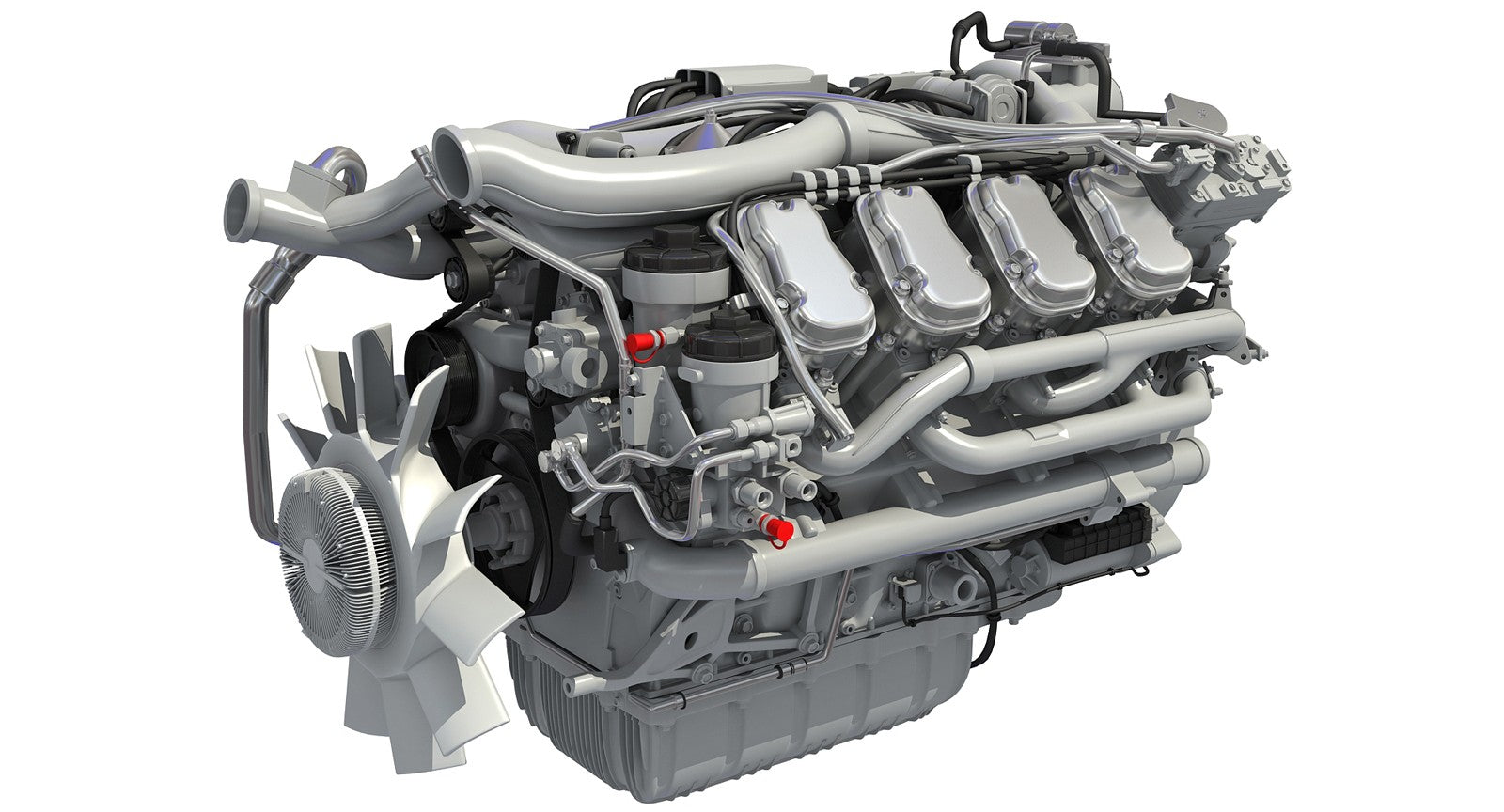 Euro 6 Diesel Engine 3D Model