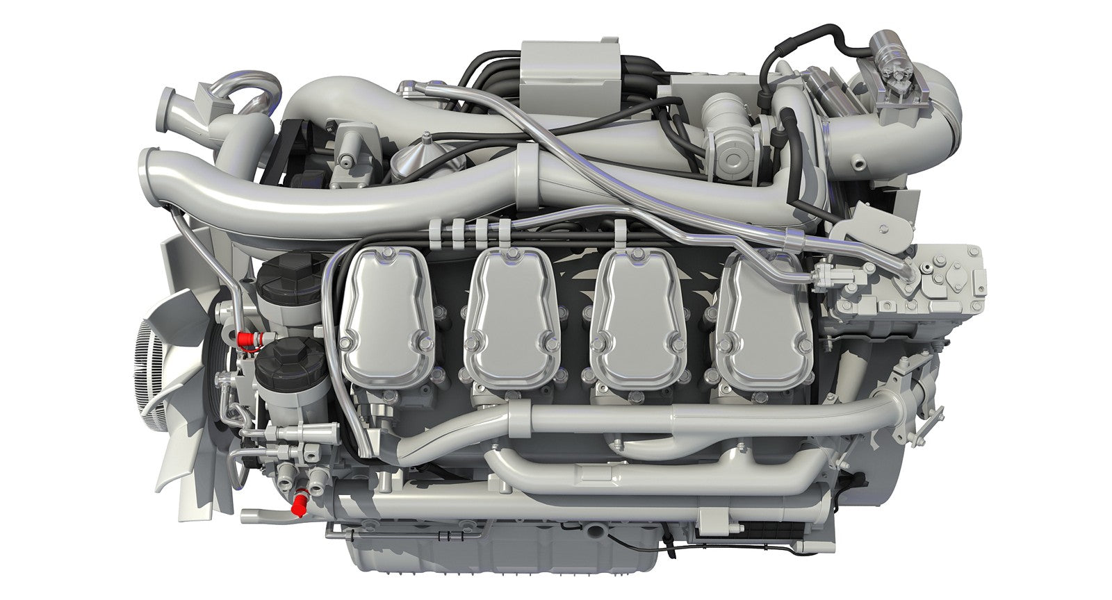 Euro 6 Diesel Engine 3D Model