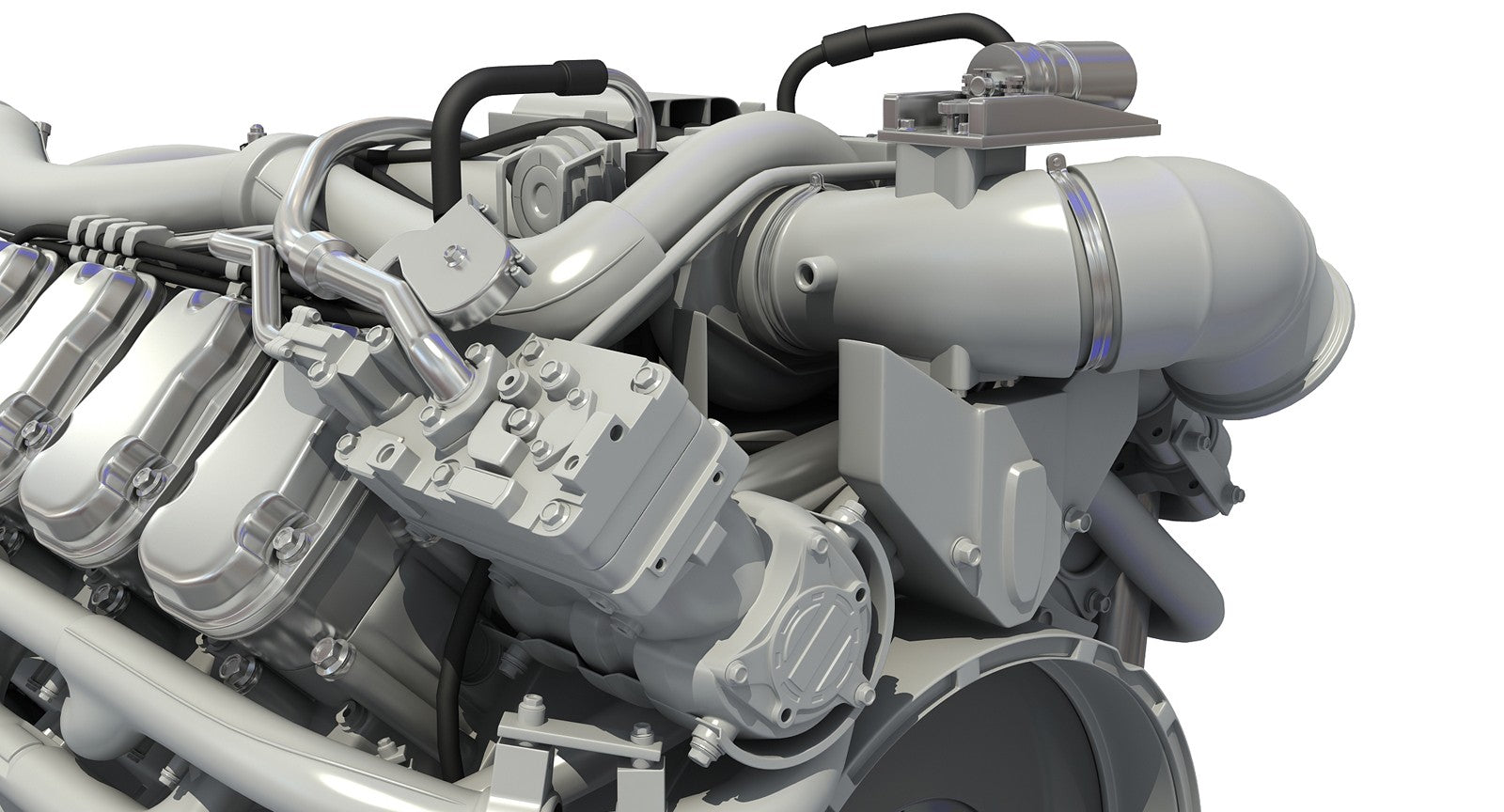 Euro 6 Diesel Engine 3D Model