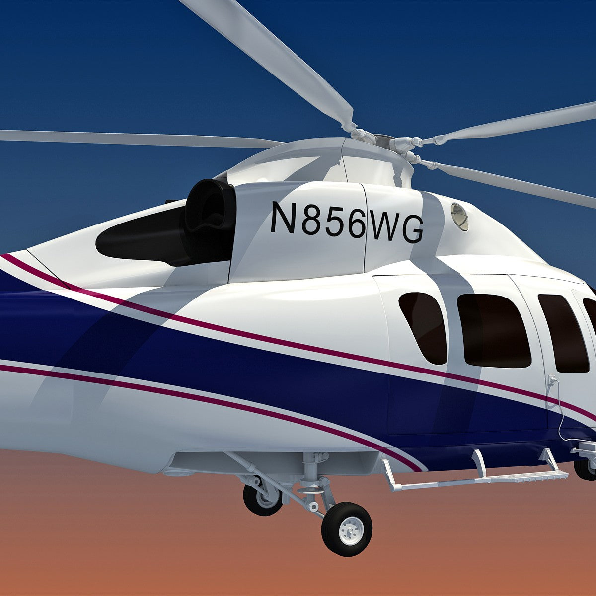 Eurocopter Helicopter 3D Model