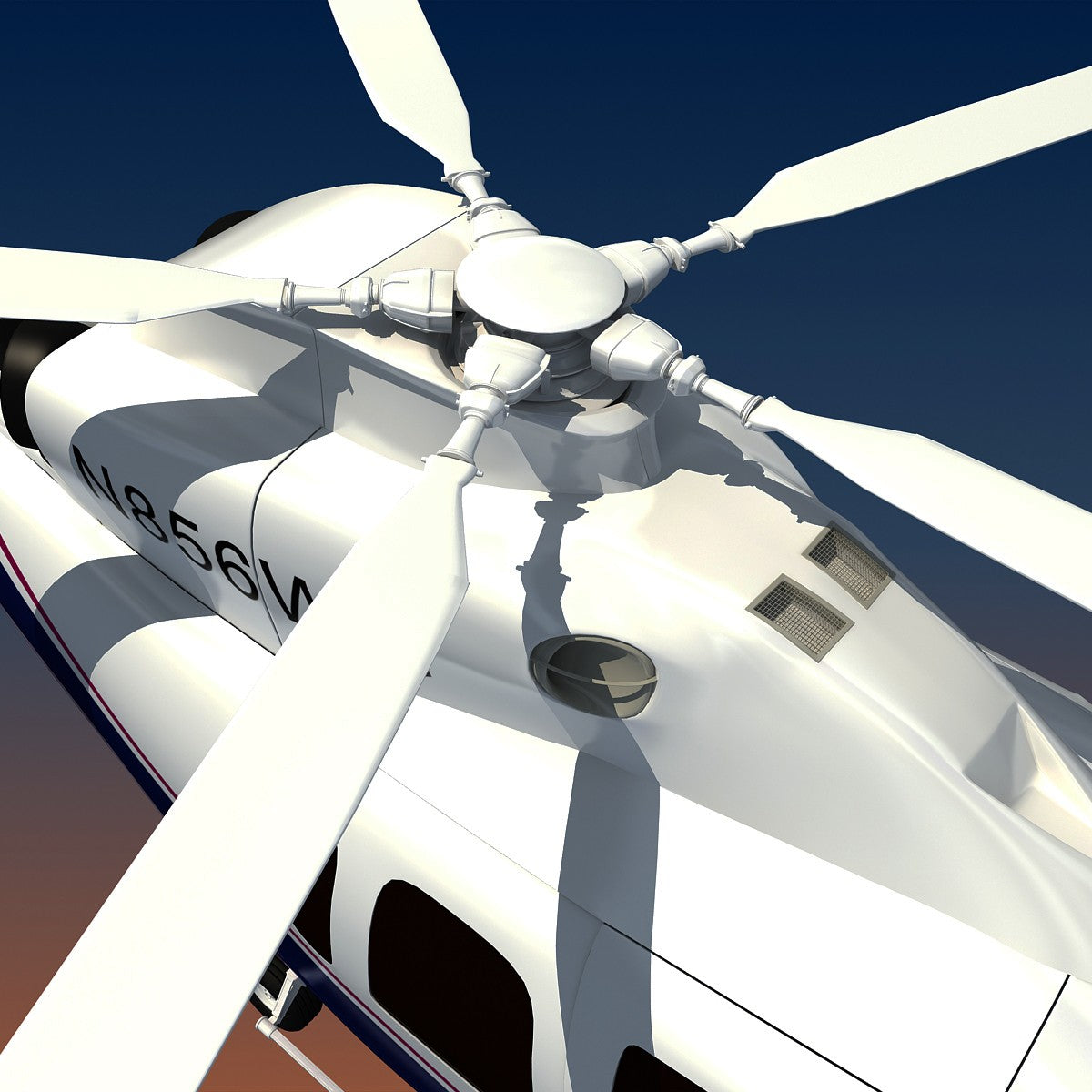 Eurocopter Helicopter 3D Model