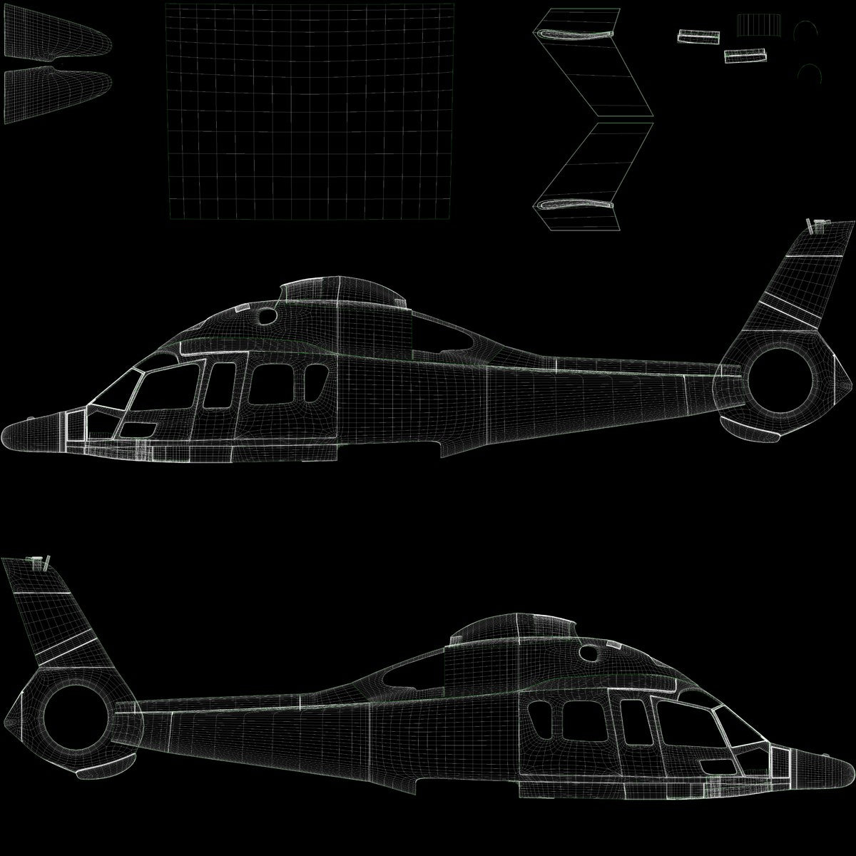 Eurocopter Helicopter 3D Model