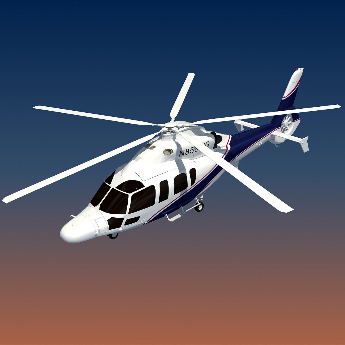 Eurocopter Helicopter 3D Model