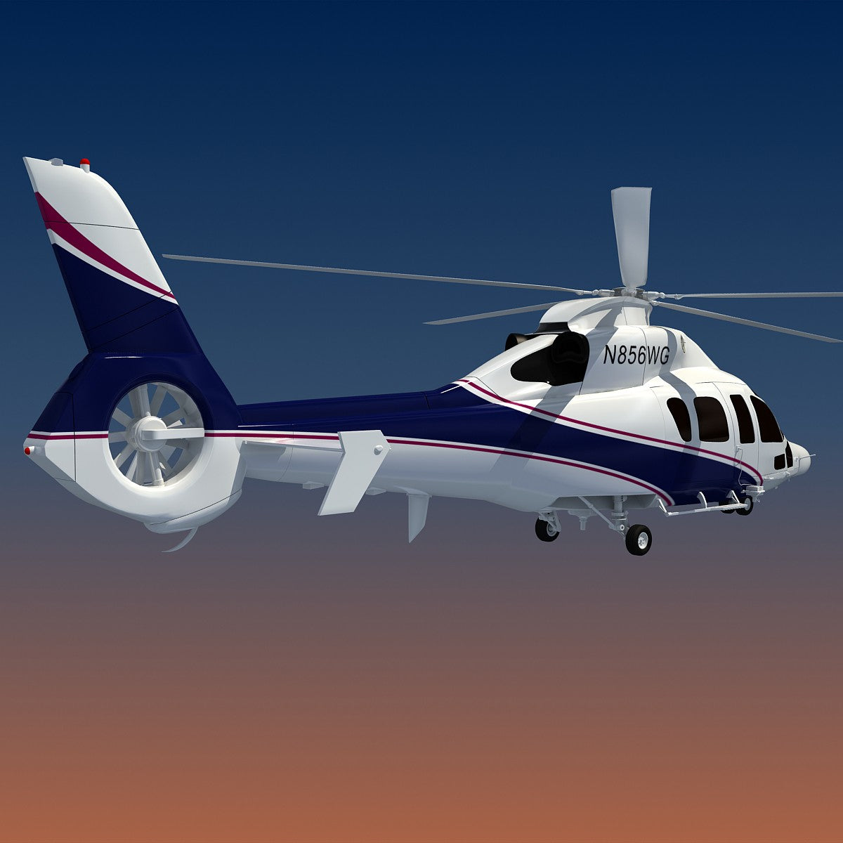 Eurocopter Helicopter 3D Model