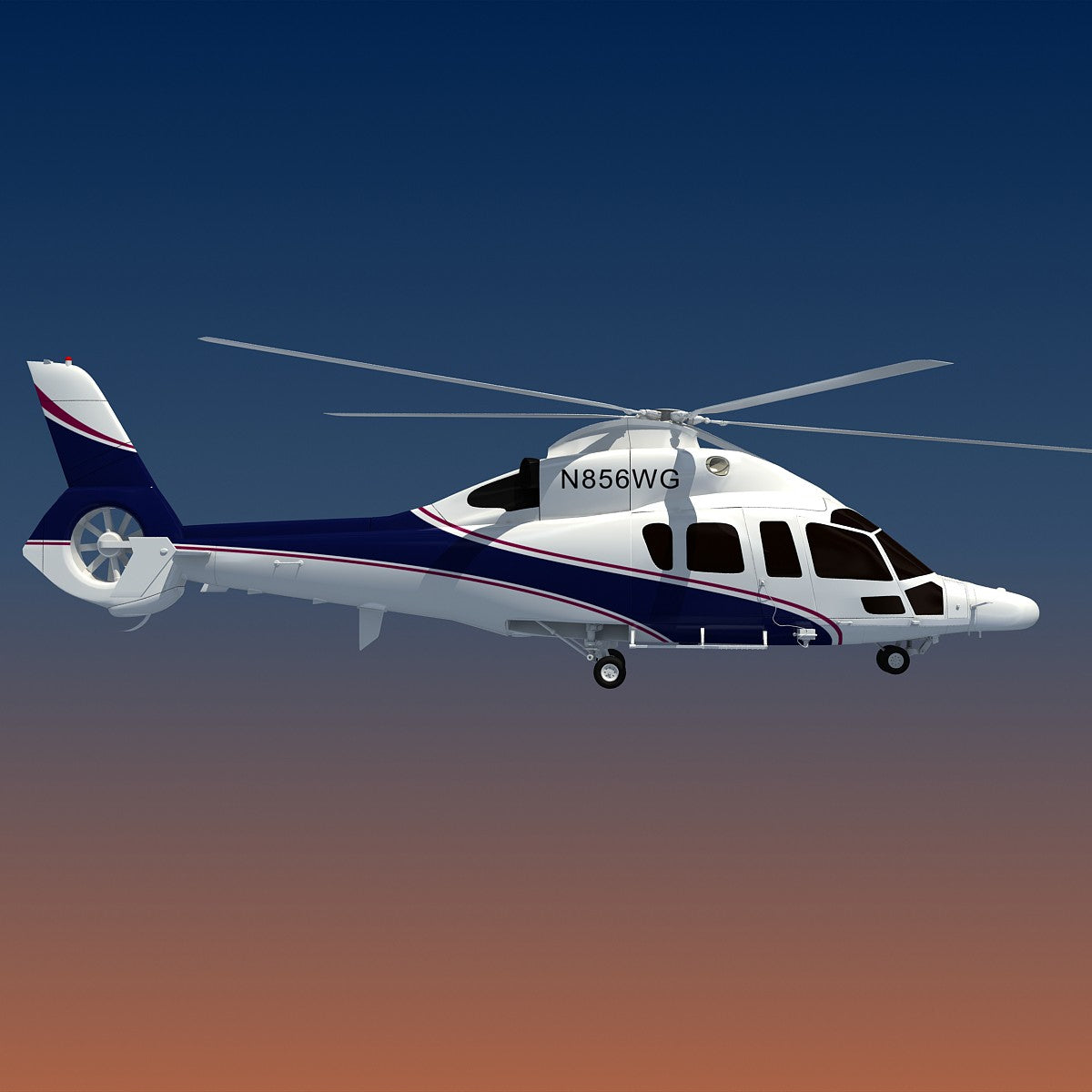 Eurocopter Helicopter 3D Model