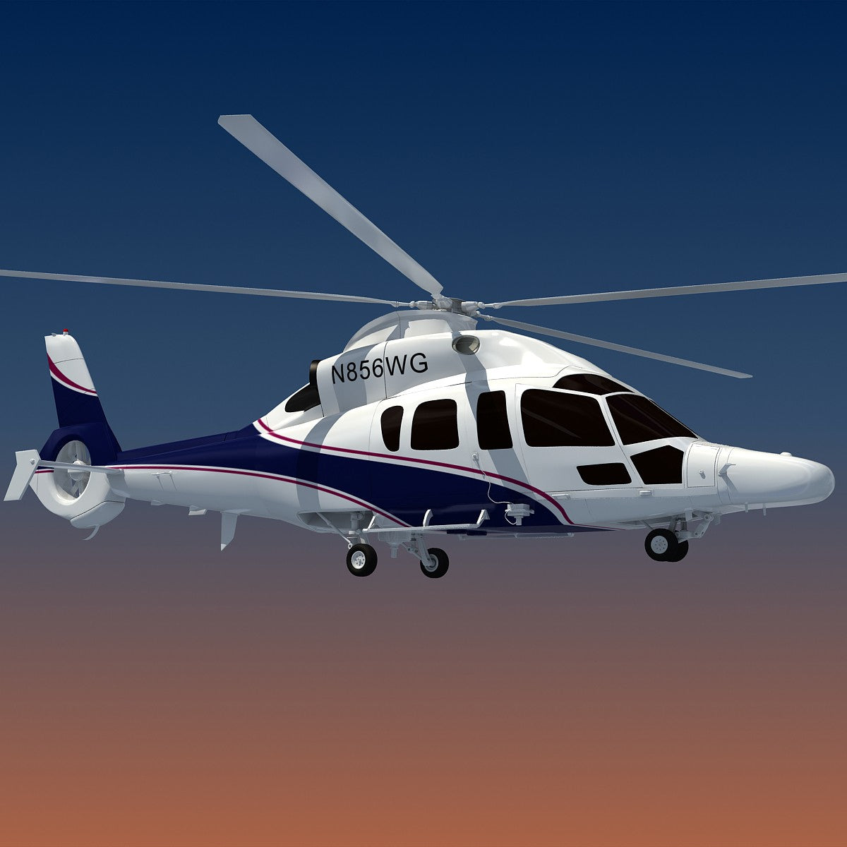 Eurocopter Helicopter 3D Model