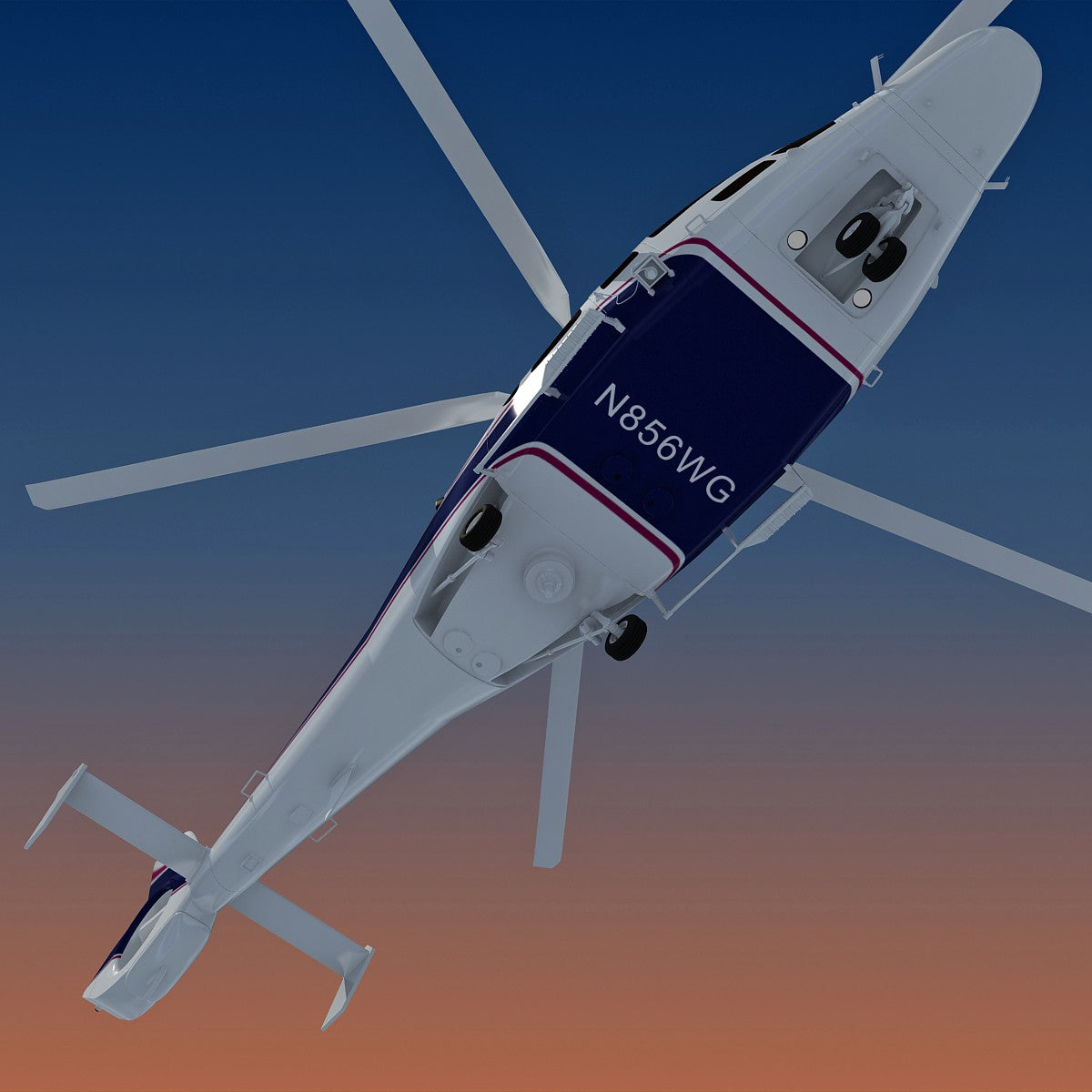 Eurocopter Helicopter 3D Model