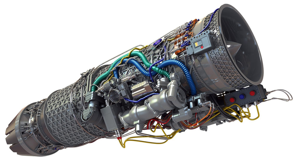 Eurojet EJ200 Turbofan Jet Engine 3D Model