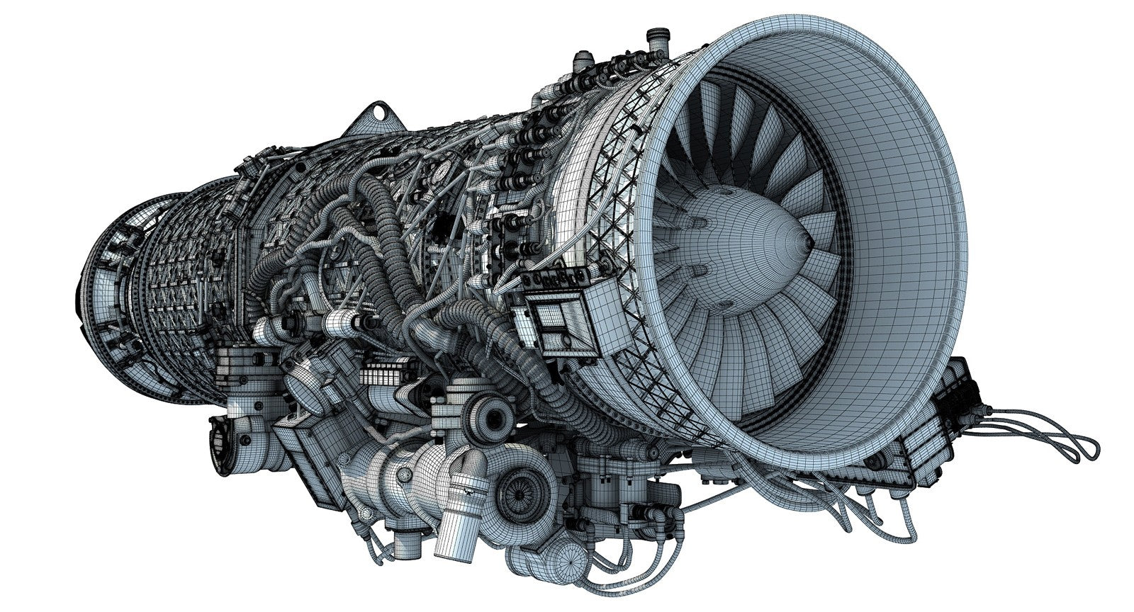 Turbofan Jet Engine 3D Models