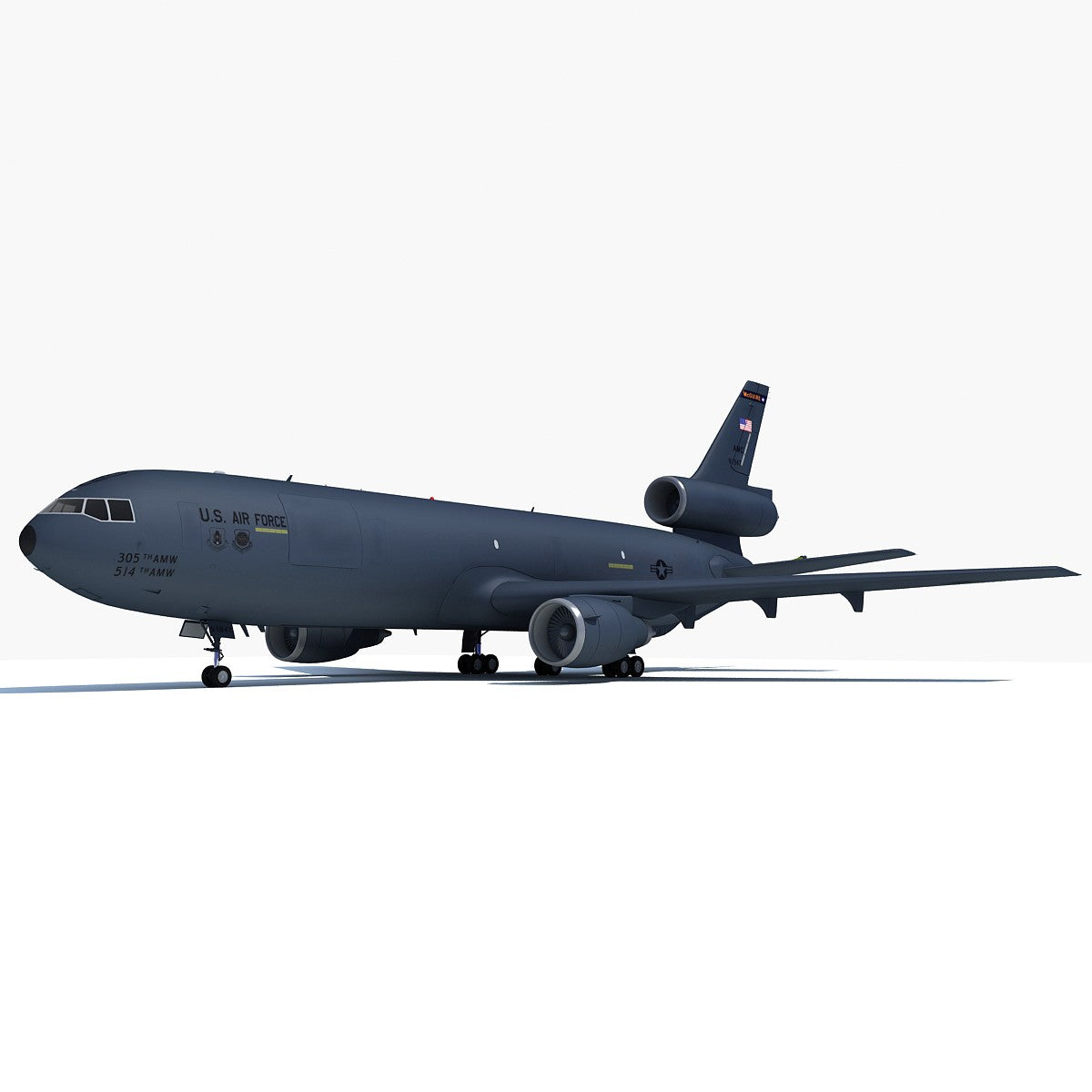 3D Extender Refueling Aircraft Model