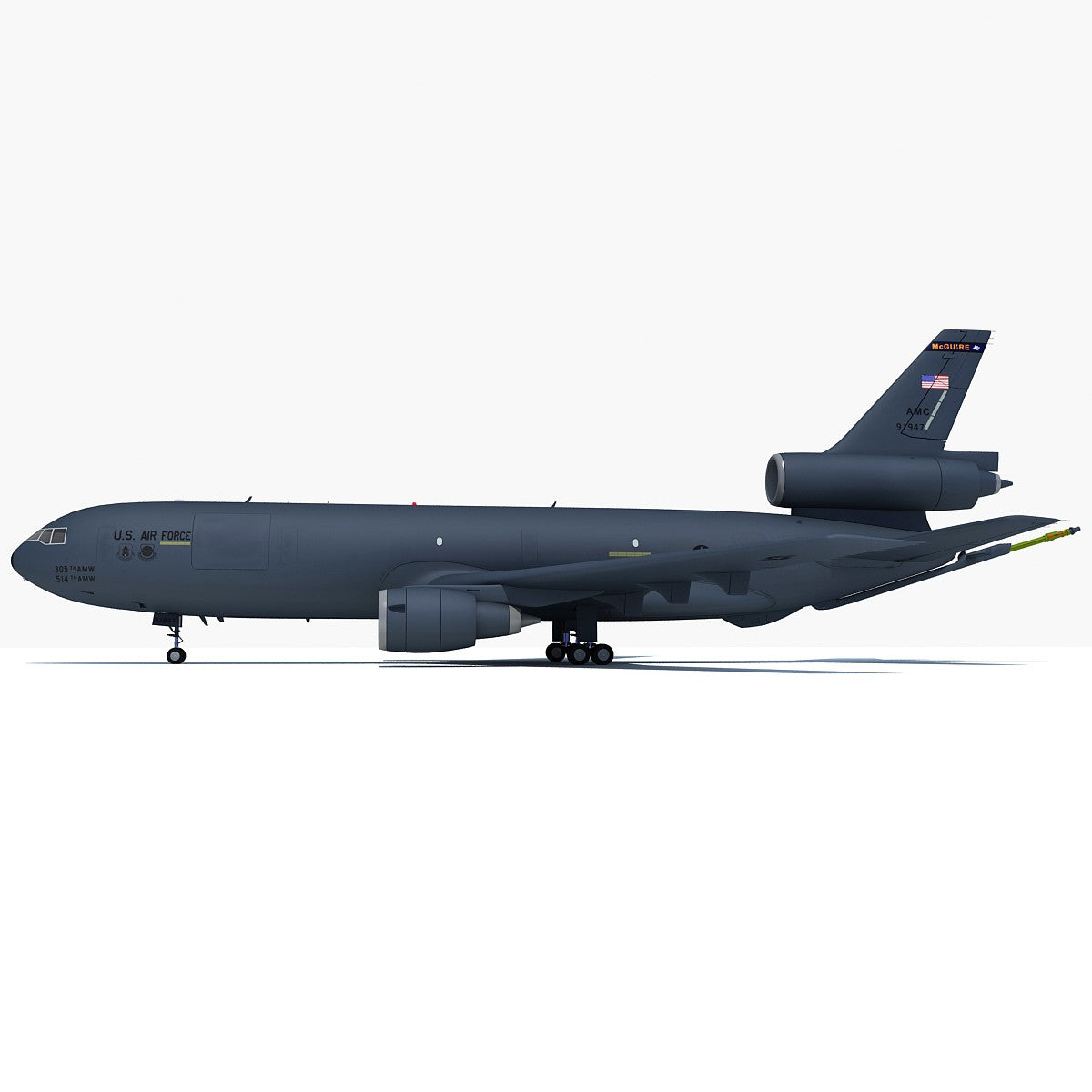 3D Extender Refueling Aircraft Model