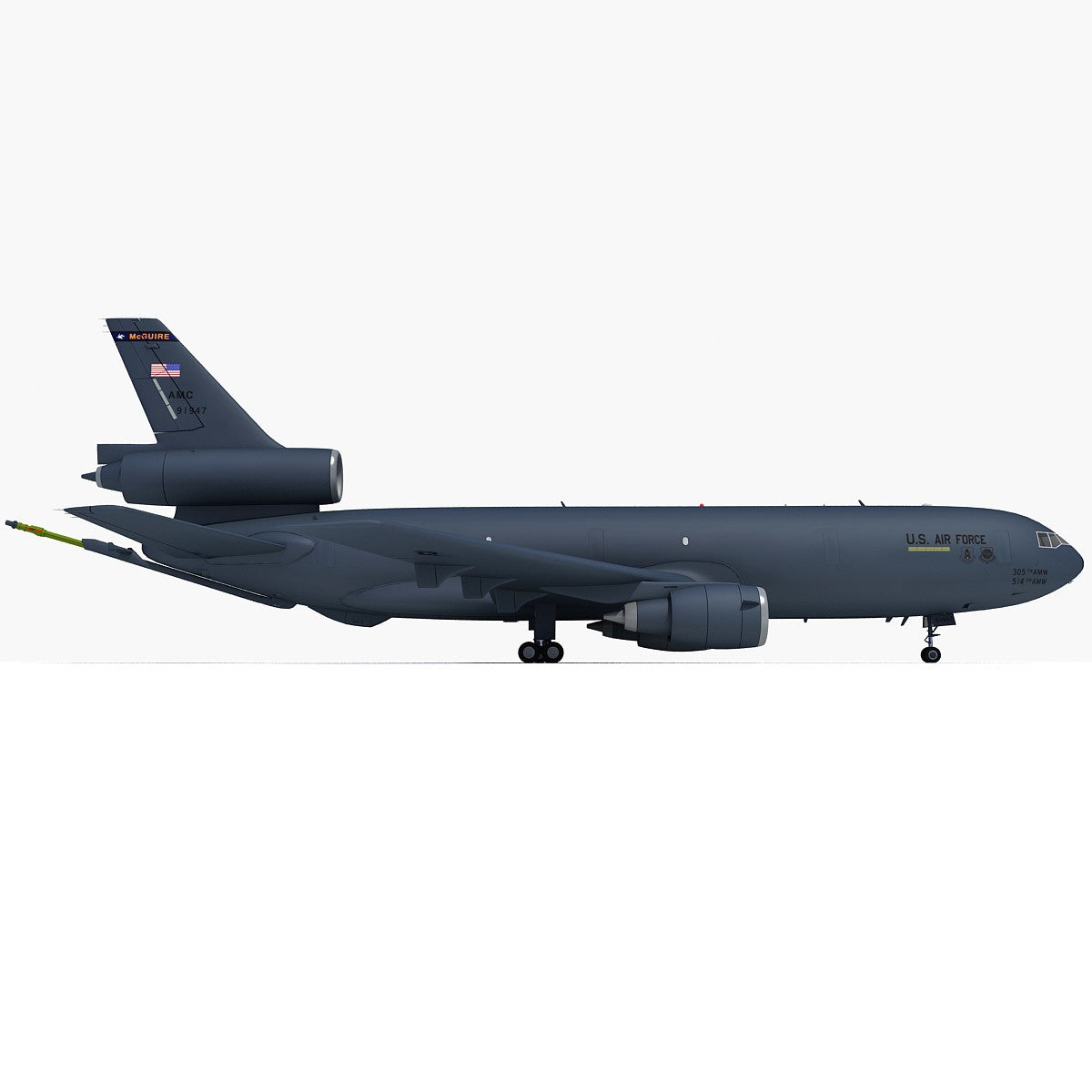 3D Extender Refueling Aircraft Model