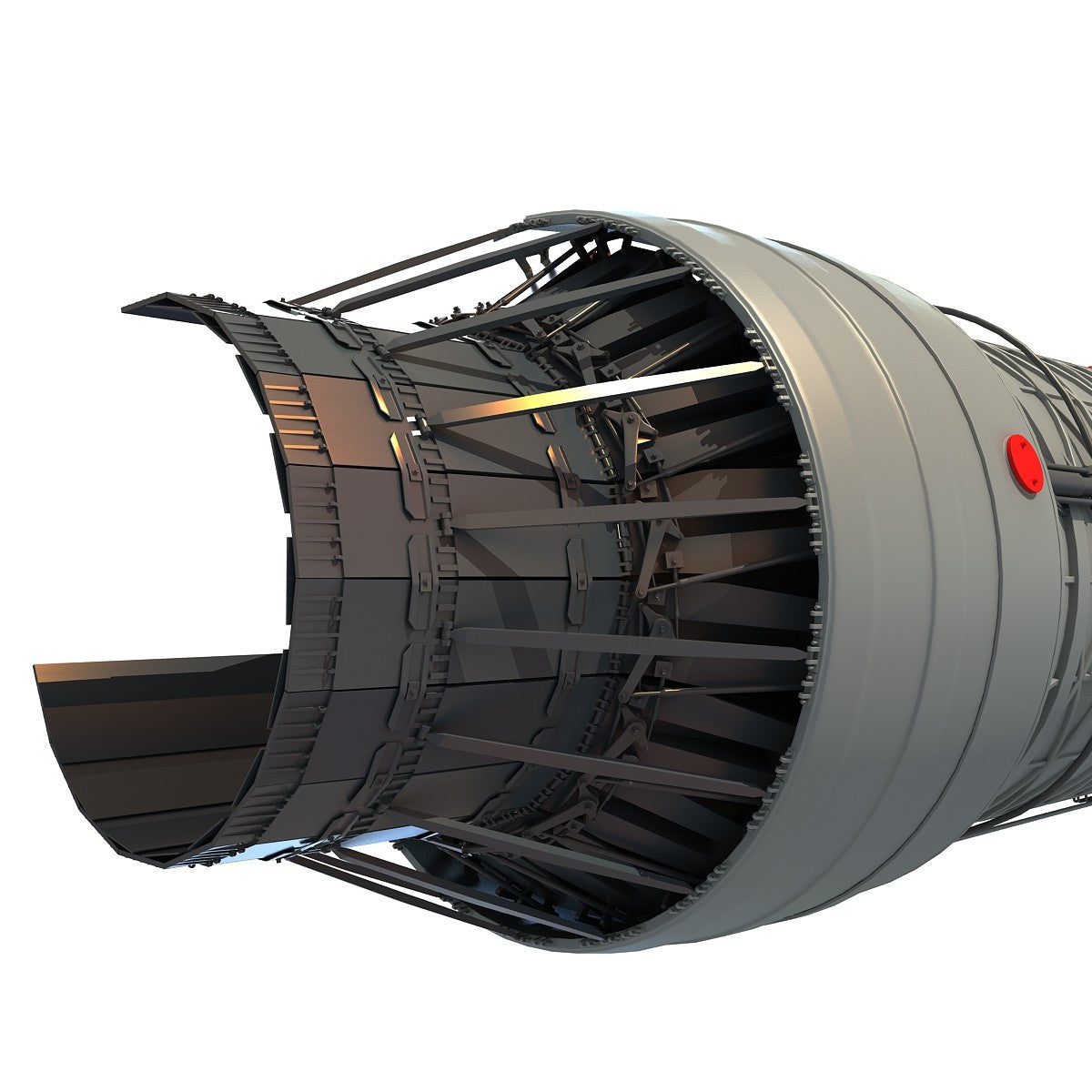 Afterburning Turbofan Engine Cutaway