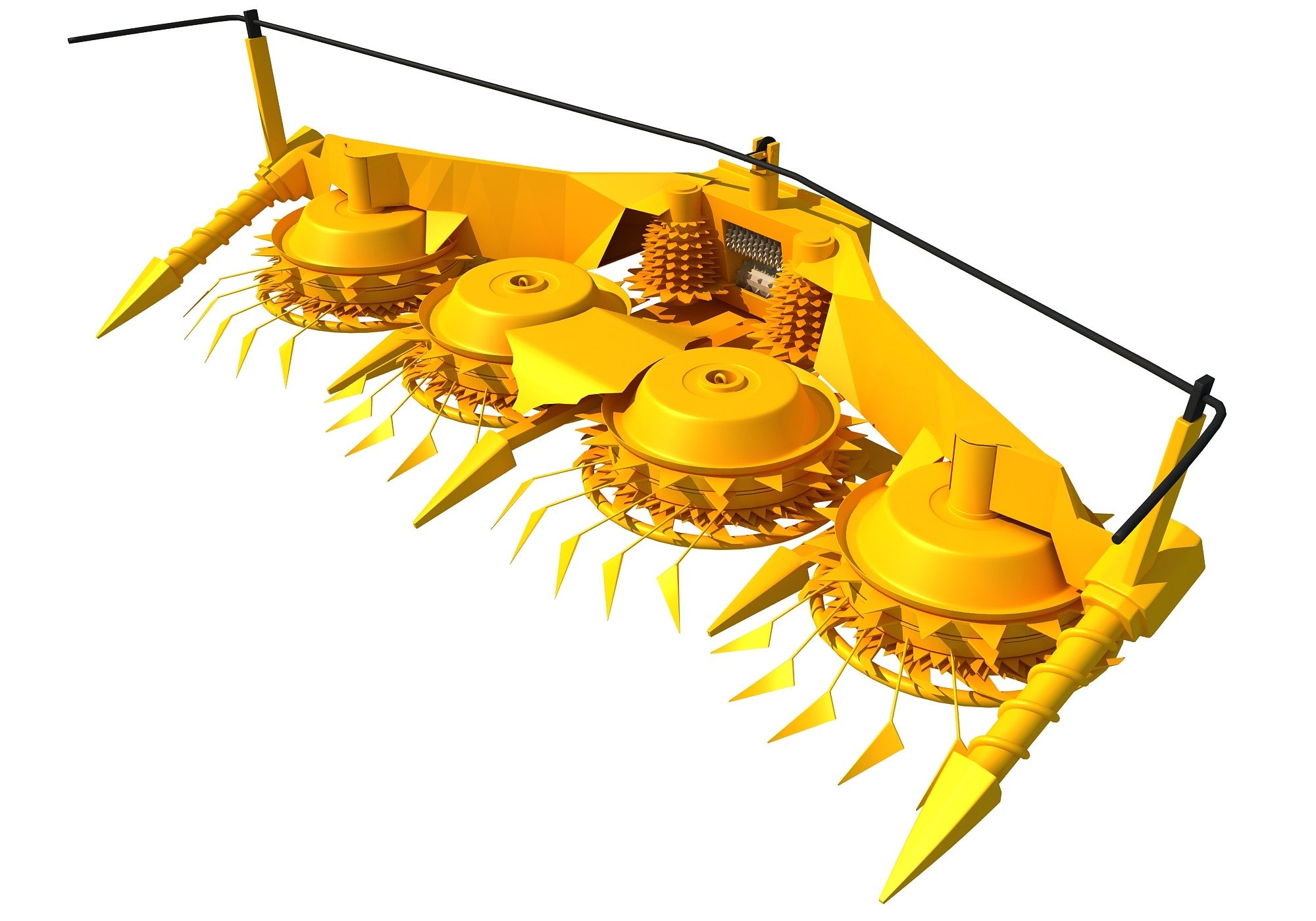 Combine Forage Header 3D Model