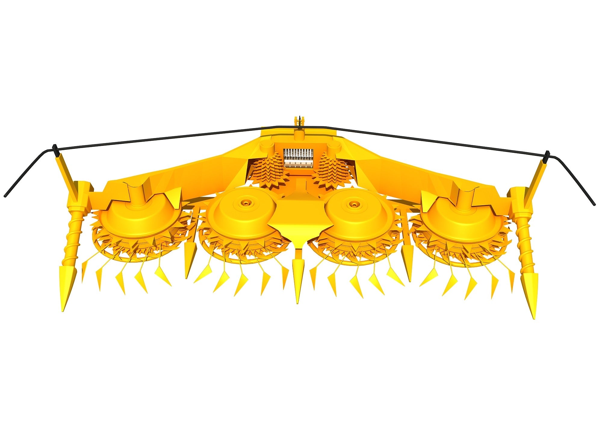 Combine Forage Header 3D Model