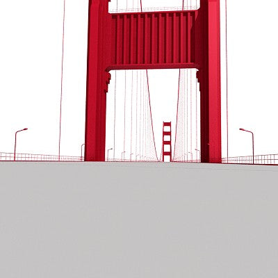 Golden Gate Bridge 3D Model