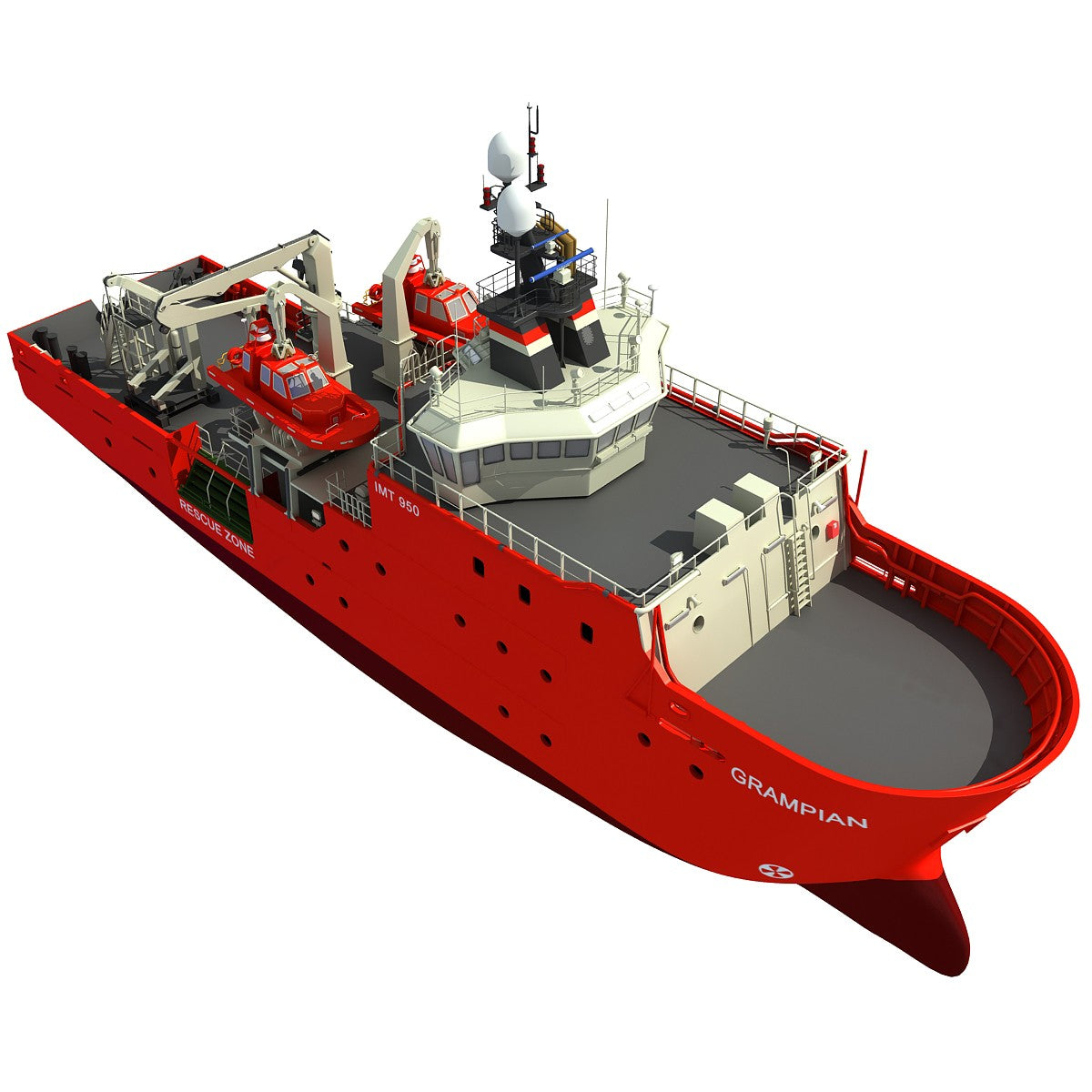Grampian Rescue Ship 3D Model
