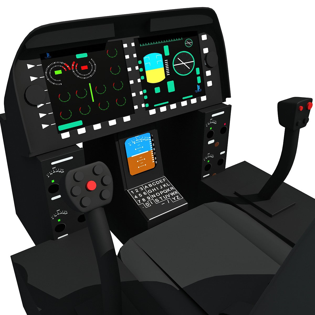 Helicopter Cockpit 3D Model