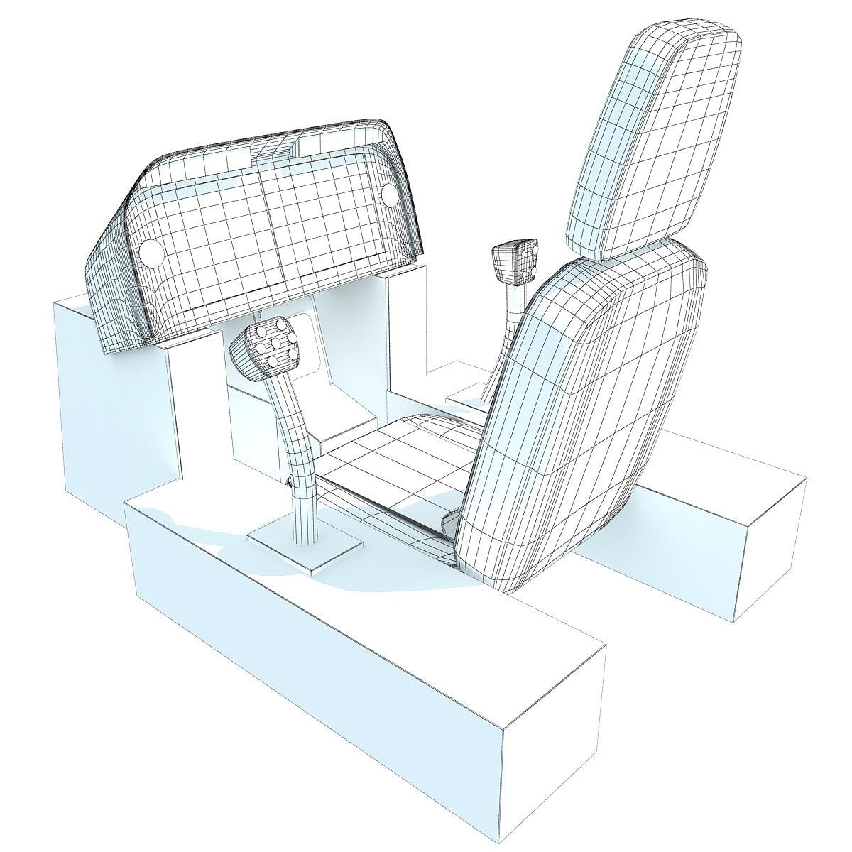 Helicopter Cockpit 3D Model