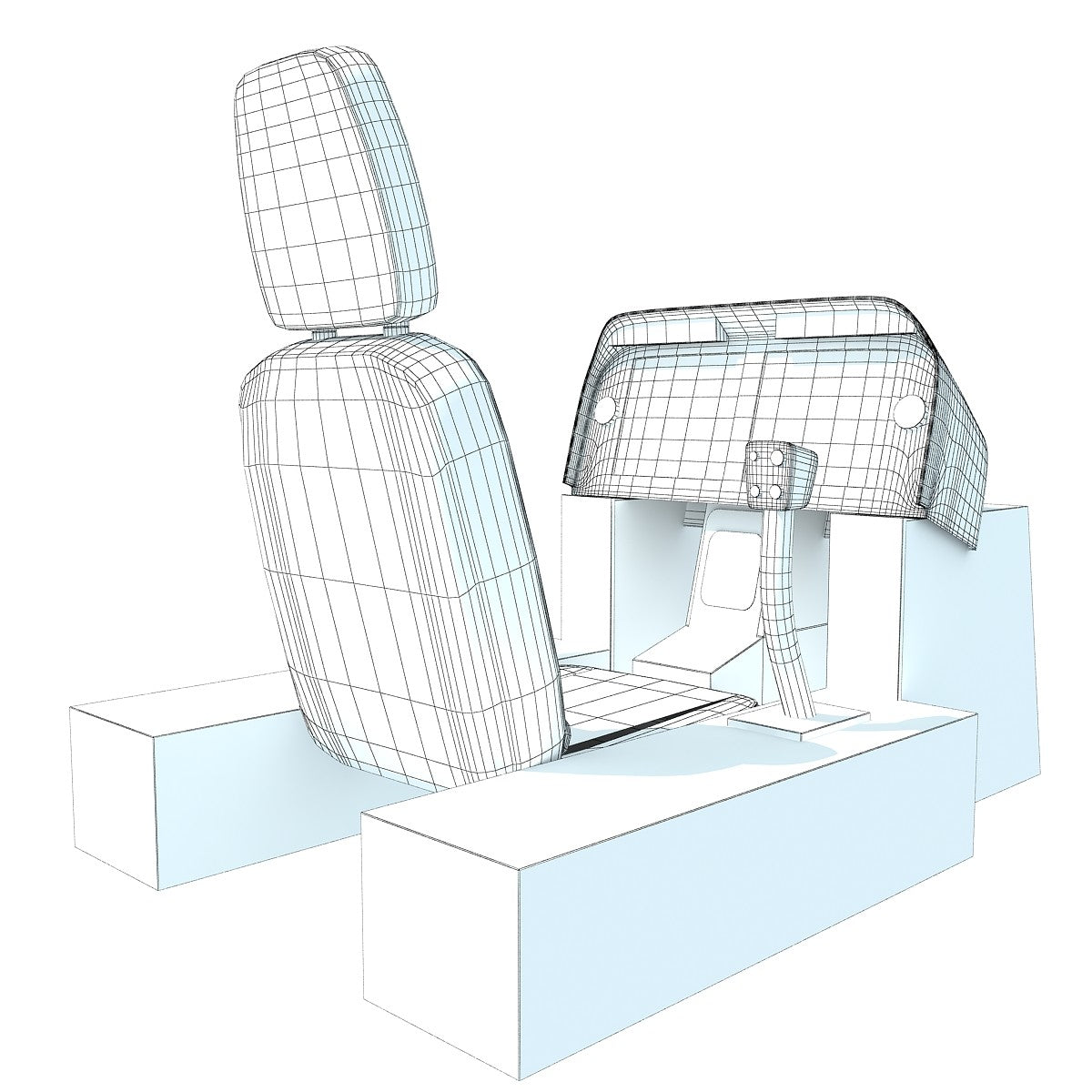 Helicopter Cockpit 3D Model