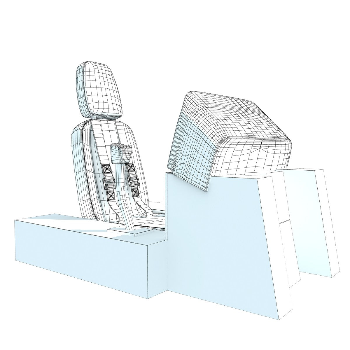 Helicopter Cockpit 3D Model