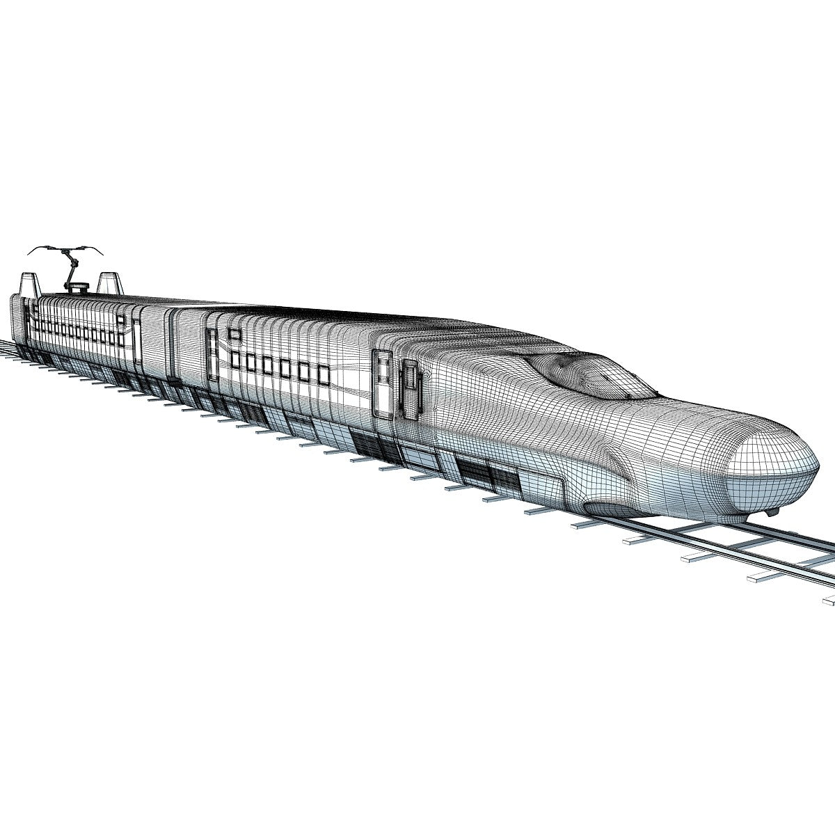 High Speed Train 3D Model