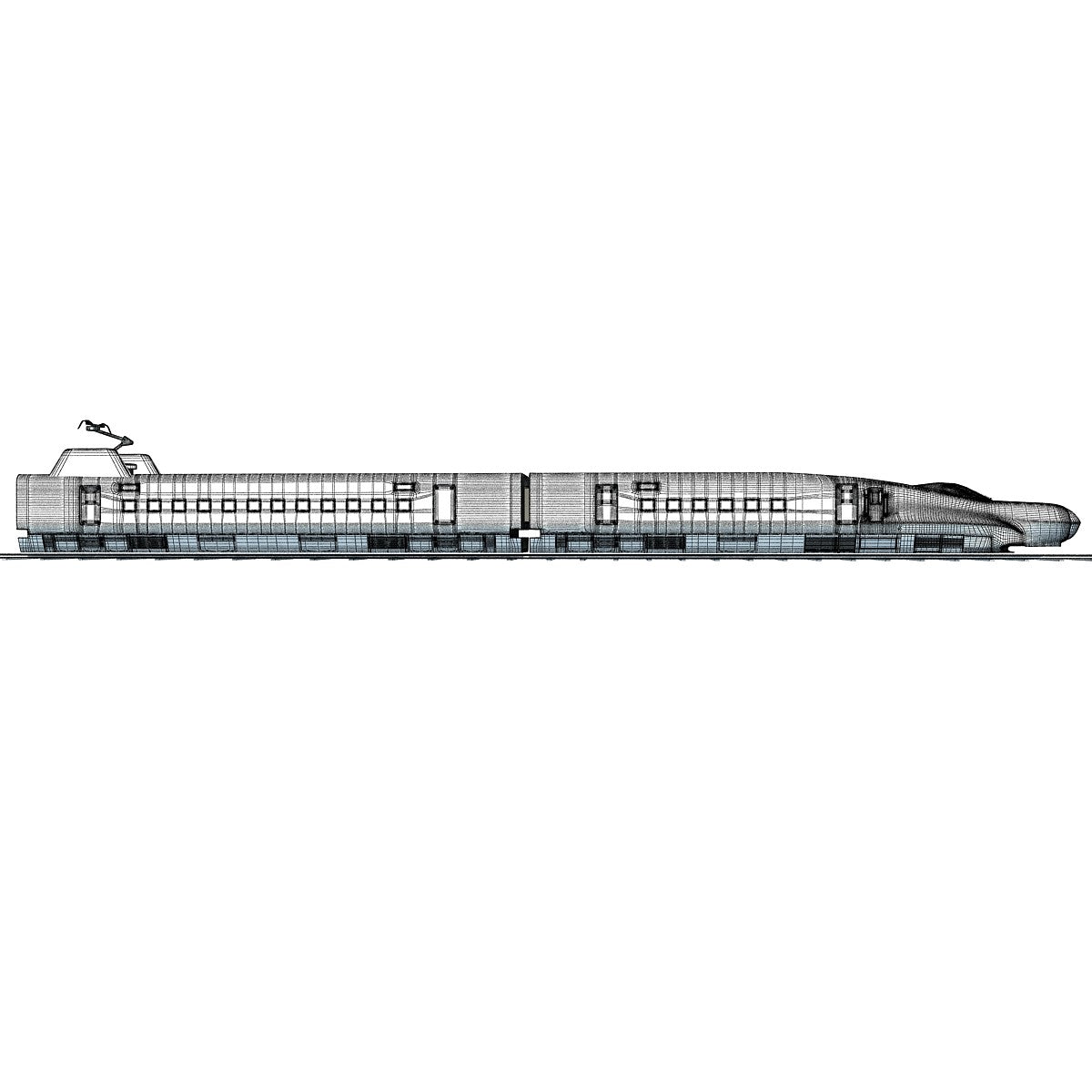 High Speed Train 3D Model