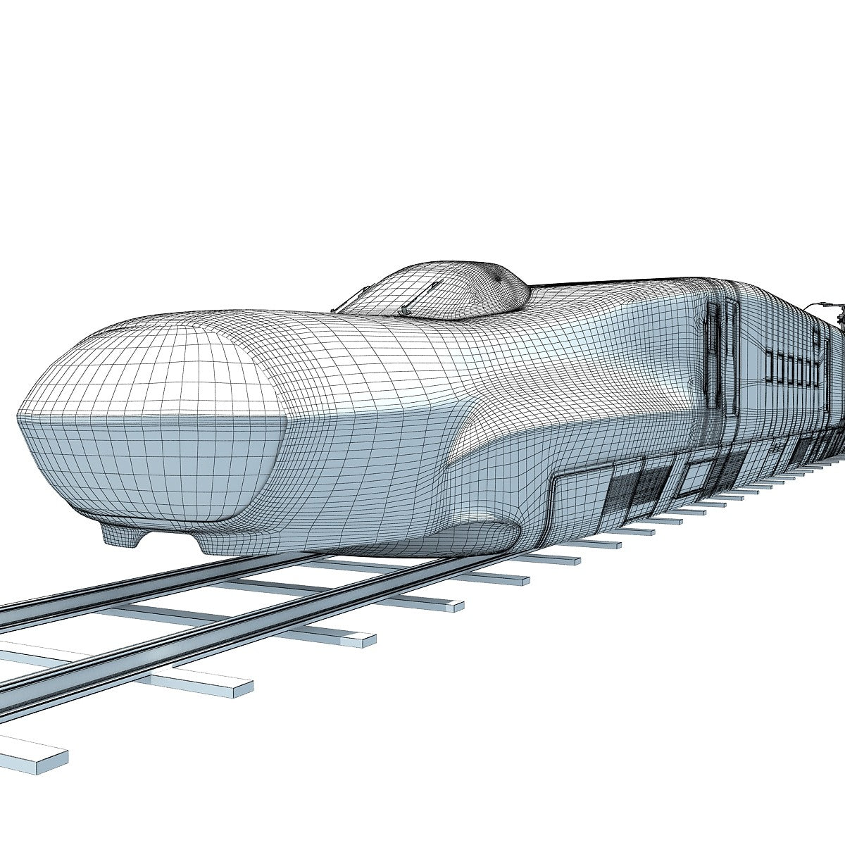 High Speed Train 3D Model