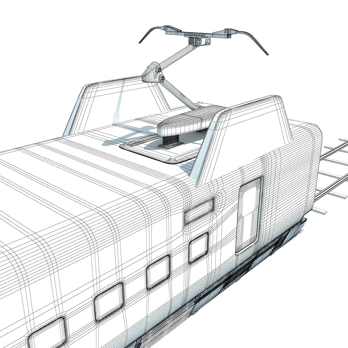 High Speed Train 3D Model