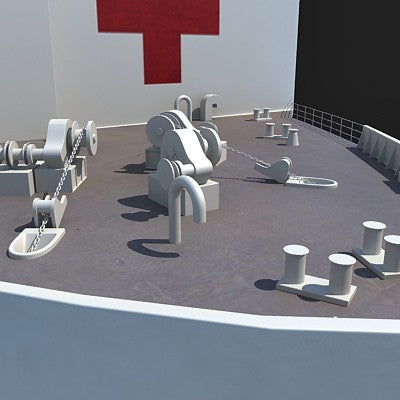 Hospital Ship Mercy 3D Model