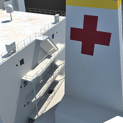 Hospital Ship Mercy 3D Model