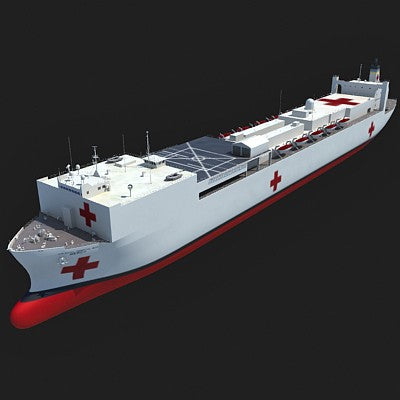 Hospital Ship Mercy 3D Model