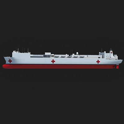 Hospital Ship Mercy 3D Model