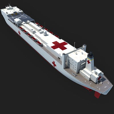 Hospital Ship Mercy 3D Model